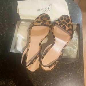 Hair calf simple slingback sandals